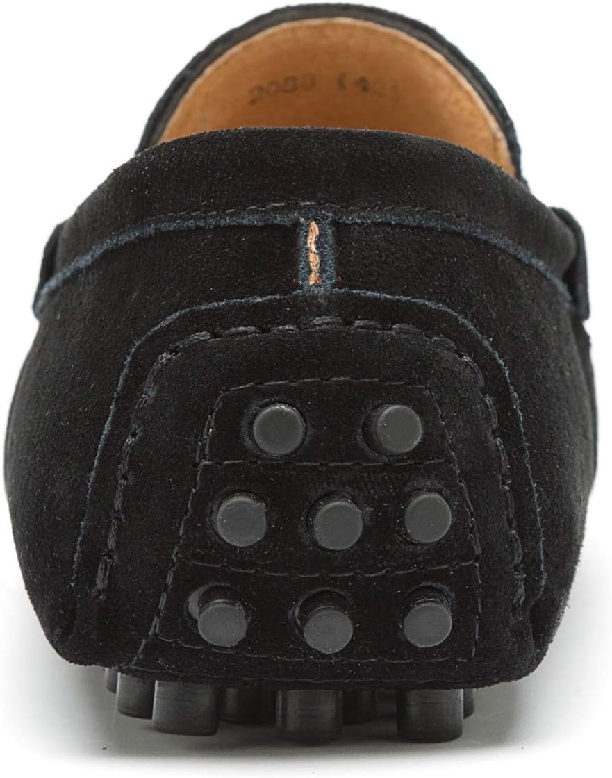 Go Tour Men's Penny Loafers Moccasin Driving Shoes Slip On Flats Boat Shoes Black