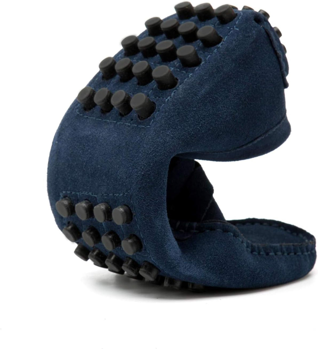 Go Tour Men's Penny Loafers Moccasin Driving Shoes Slip On Flats Boat Shoes Dark Blue