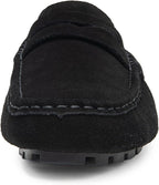 Go Tour Mens Handmade Suede Leather Mules Clog Slippers Breathable Leather Slip on Shoes Casual Loafers Black