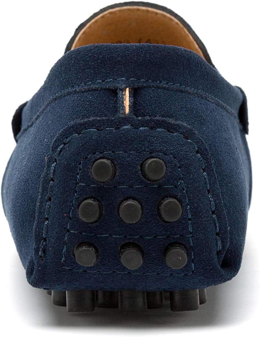 Go Tour Men's Penny Loafers Moccasin Driving Shoes Slip On Flats Boat Shoes Dark Blue