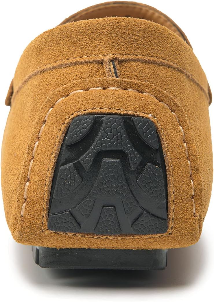 Go Tour Men's Penny Loafers Moccasin Driving Shoes Slip On Flats Boat Shoes A Brown
