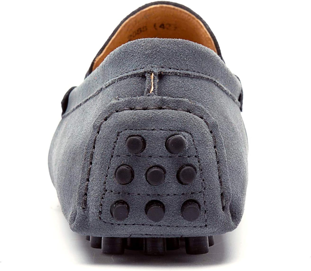 Go Tour Men's Penny Loafers Moccasin Driving Shoes Slip On Flats Boat Shoes Grey