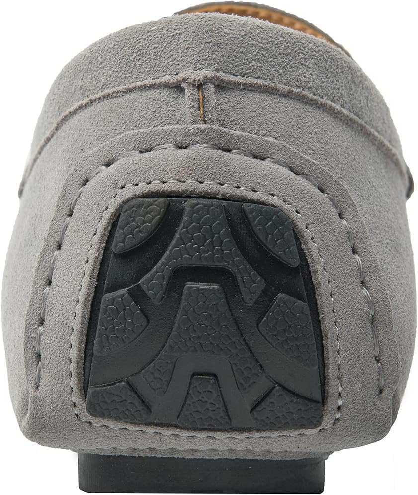 Go Tour Men's Penny Loafers Moccasin Driving Shoes Slip On Flats Boat Shoes A Grey