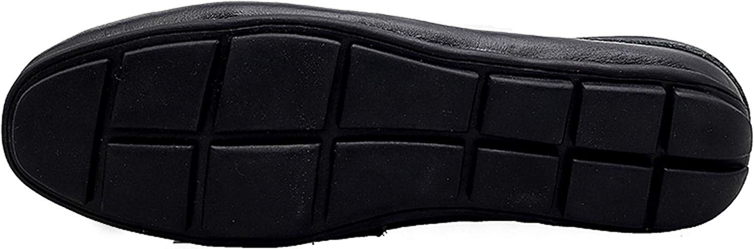 Go Tour Mens Mules Clog Slippers Breathable Punching Leather Slip on Shoes Casual Loafers C-black Fur