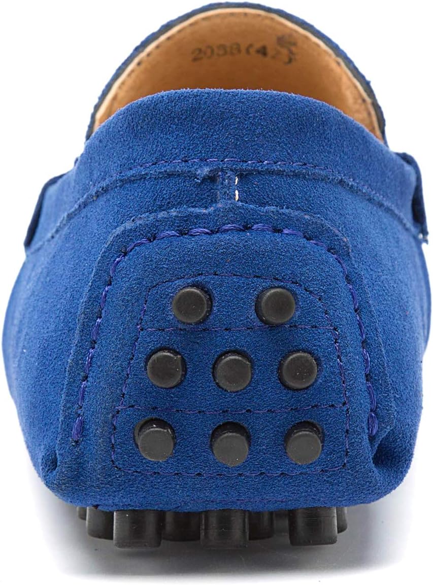 Go Tour Men's Penny Loafers Moccasin Driving Shoes Slip On Flats Boat Shoes Sapphire Blue