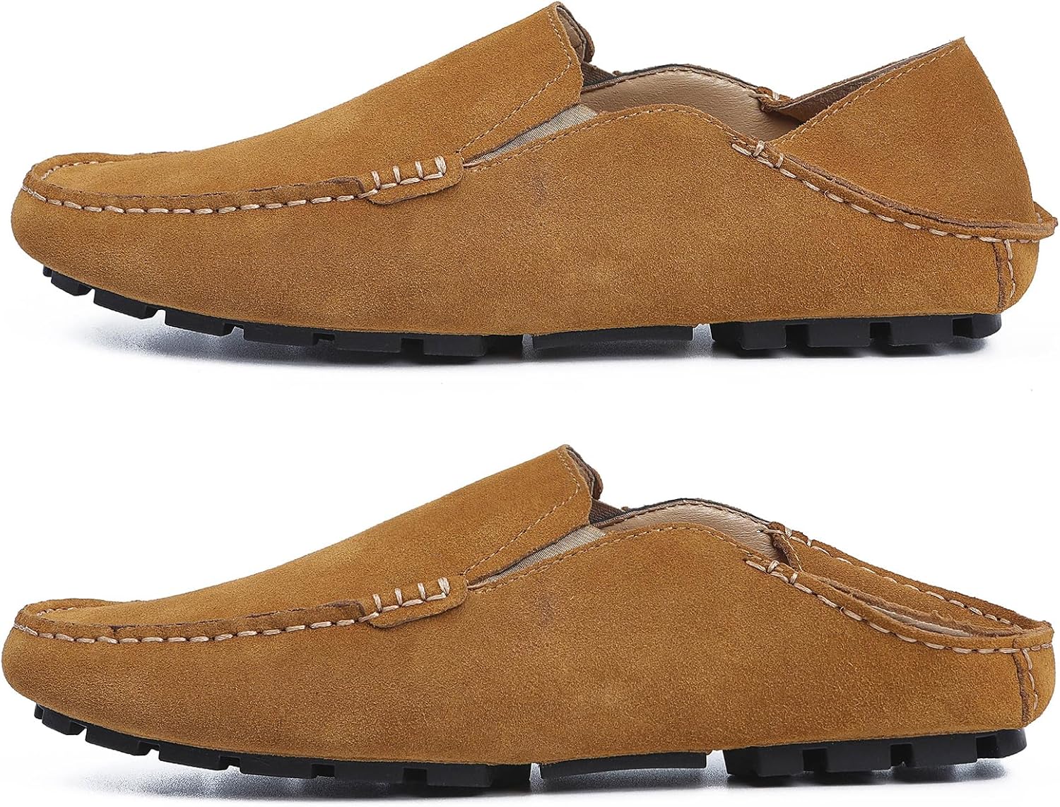 Go Tour Handmade Mens Casual Loafers Moccasins Slip On Driving Shoes Brown