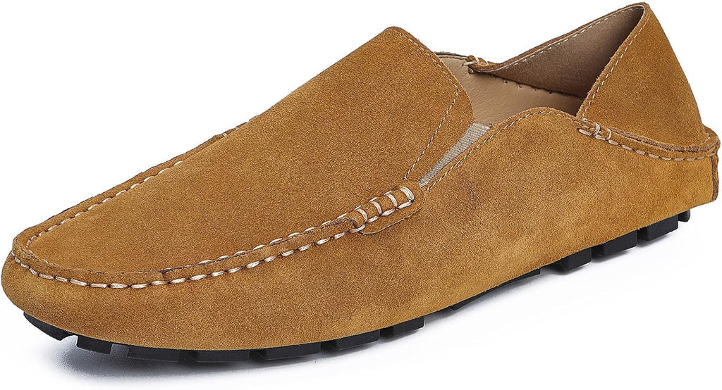 Go Tour Handmade Mens Casual Loafers Moccasins Slip On Driving Shoes Brown